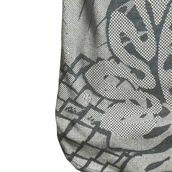 Palm Harbour Tunic T-shirt Heather Blue with Palm Leaf Print Short Sleeve 2X - Picture 9 of 12